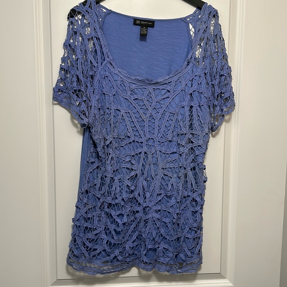 Pretty pastel purple net top